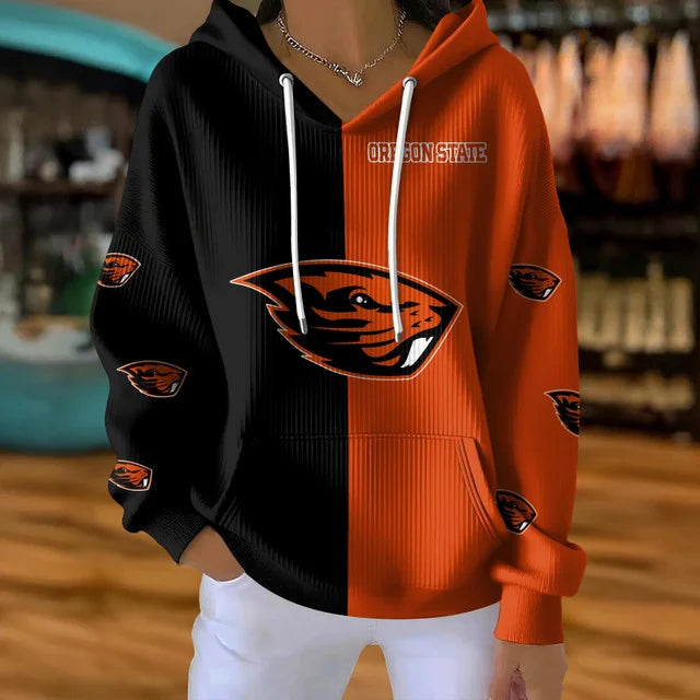 [FAN FAVORITE] NEW CUSTOMIZED NCAA CWS15 OGB OREGON STATE BEAVERS RIBBED HOODIE & SWEATSHIRT