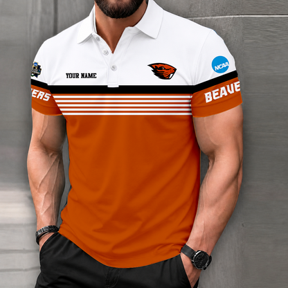 LIMITED EDITION - NEW CUSTOMIZED NCAA CWS15 OGB OREGON STATE BEAVERS POLO SHIRT