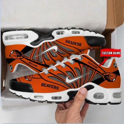 LIMITED EDITION - NEW CUSTOMIZED NCAA CWS15 OGB OREGON STATE BEAVERS UNISEX AIR MAX PLUS SNEAKERS