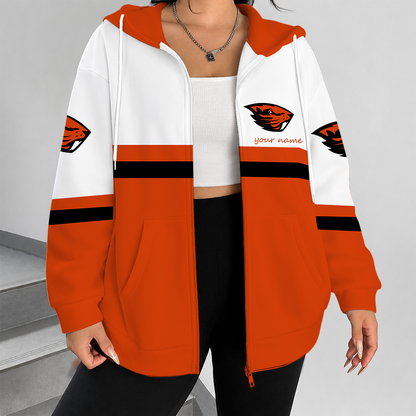 [FAN FAVORITE] NEW CUSTOMIZED NCAA CWS15 OGB OREGON STATE BEAVERS ZIP HOODIE