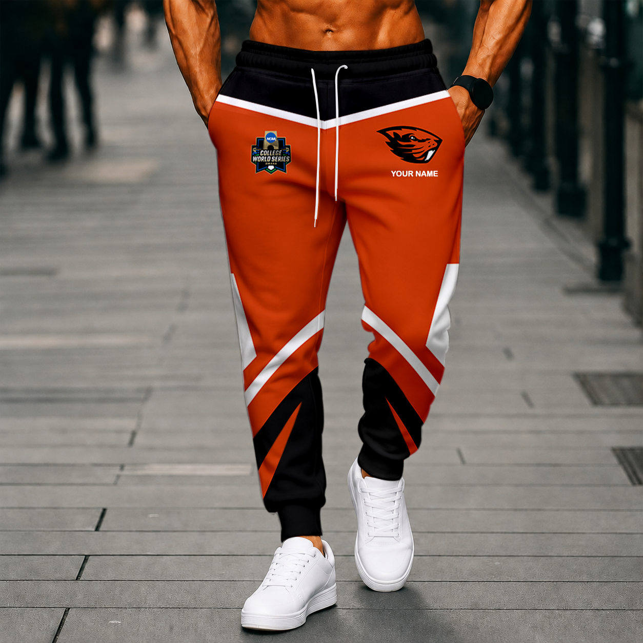 LIMITED EDITION - NEW CUSTOMIZED NCAA CWS15 OGB OREGON STATE BEAVERS SWEATPANTS