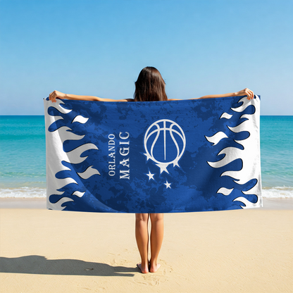 LIMITED EDITION - NEW CUSTOMIZED NBA15 OMA ORLANDO MAGIC BEACH TOWEL FOR FAN