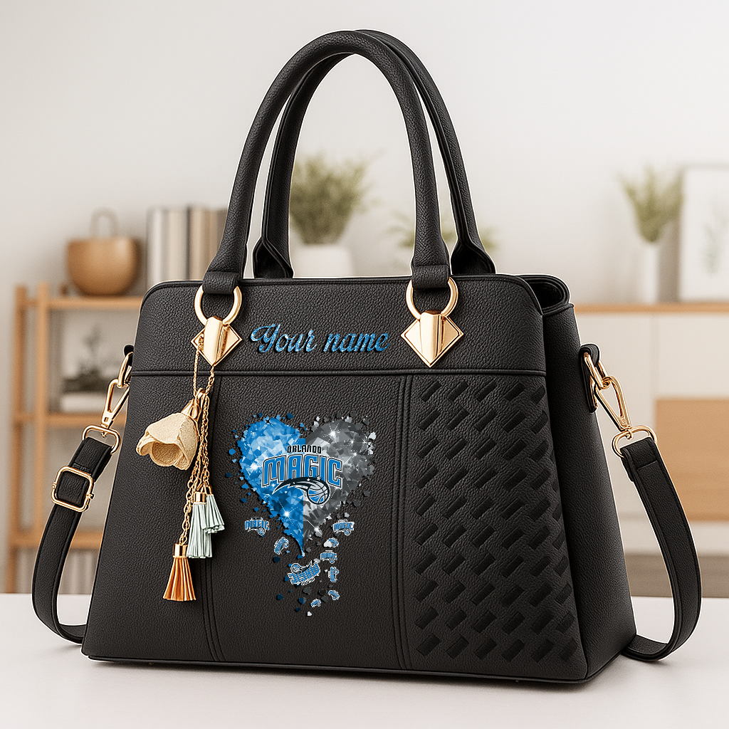 LIMITED EDITION - NEW CUSTOMIZED NBA15 OMA ORLANDO MAGIC ZIP HANDBAG MULTICOLOR