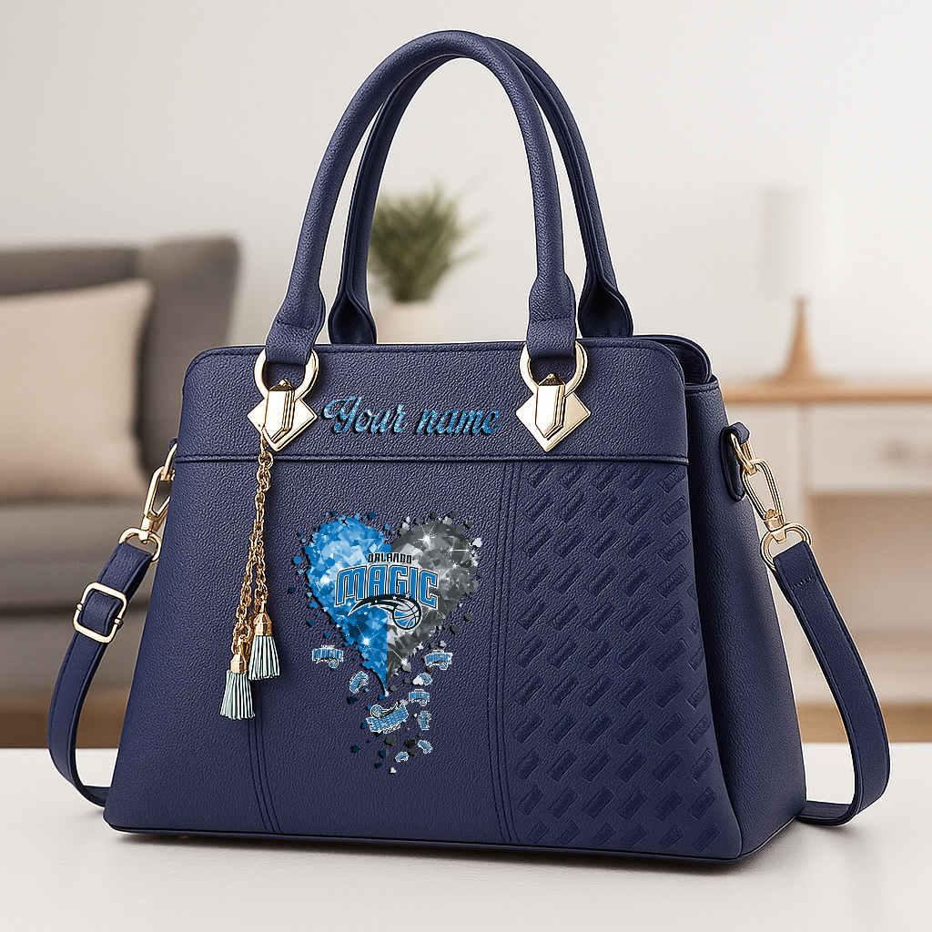 LIMITED EDITION - NEW CUSTOMIZED NBA15 OMA ORLANDO MAGIC ZIP HANDBAG MULTICOLOR