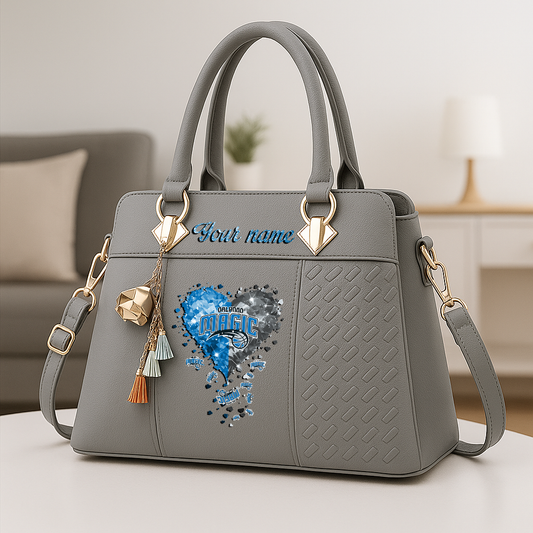 LIMITED EDITION - NEW CUSTOMIZED NBA15 OMA ORLANDO MAGIC ZIP HANDBAG MULTICOLOR