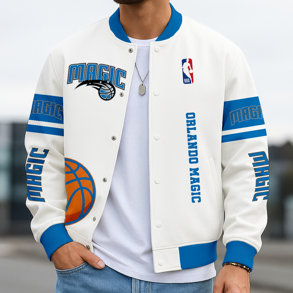 LIMITED EDITION - NEW CUSTOMIZED NBA15 OM ORLANDO MAGIC BASEBALL JACKET