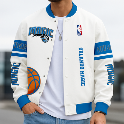 LIMITED EDITION - NEW CUSTOMIZED NBA15 OM ORLANDO MAGIC BASEBALL JACKET