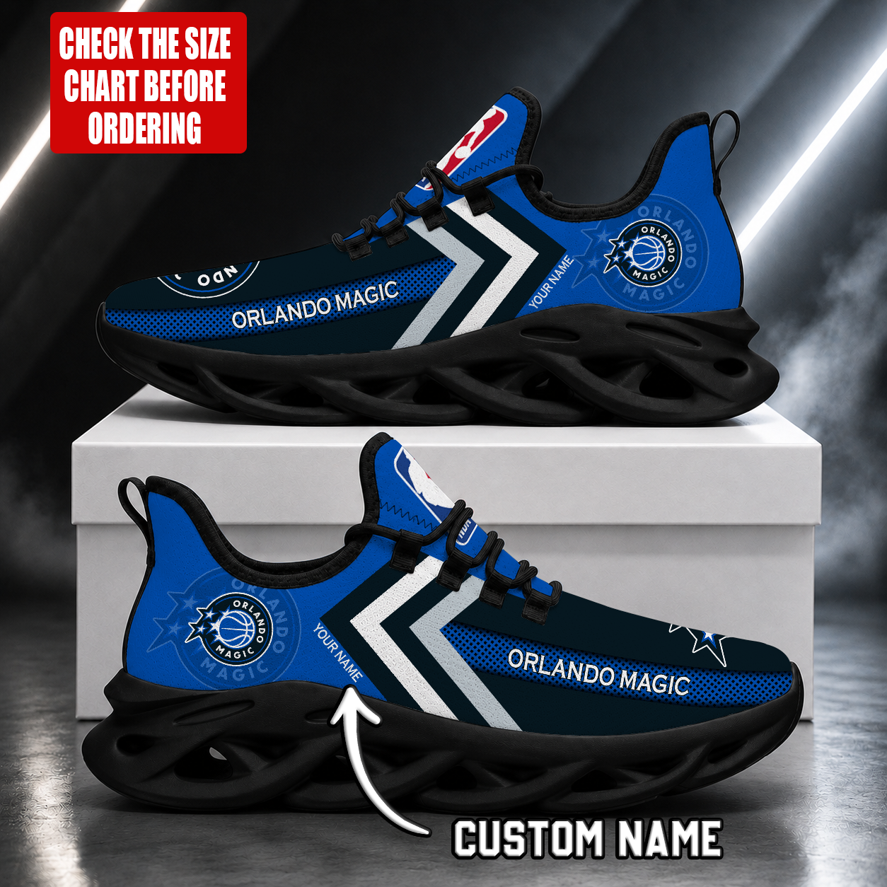FINAL SALE - NEW CUSTOMIZED NBA15 OMA ORLANDO MAGIC MAX SOUL SHOES