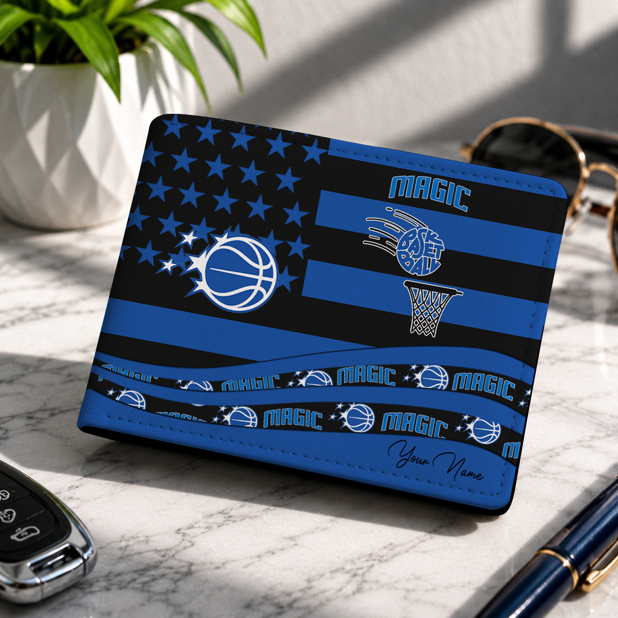 SPECIAL EDITION - NEW CUSTOMIZED NBA15 OMA ORLANDO MAGIC LEATHER WALLET
