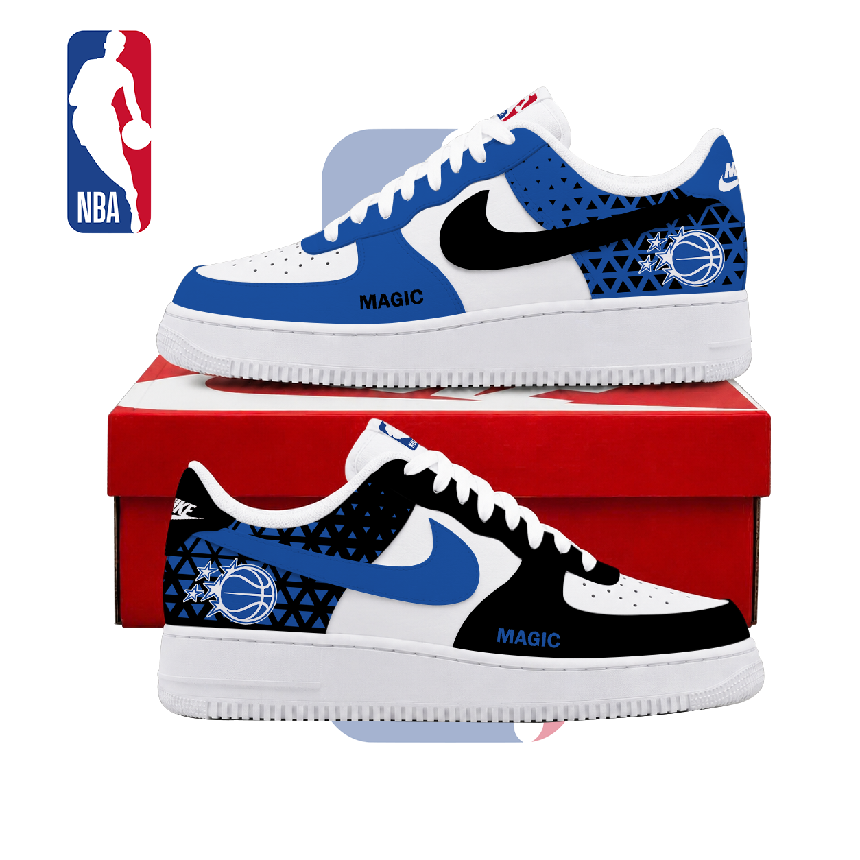 LIMITED EDITION - NEW CUSTOMIZED NBA15 OMA ORLANDO MAGIC AF1 SHOES