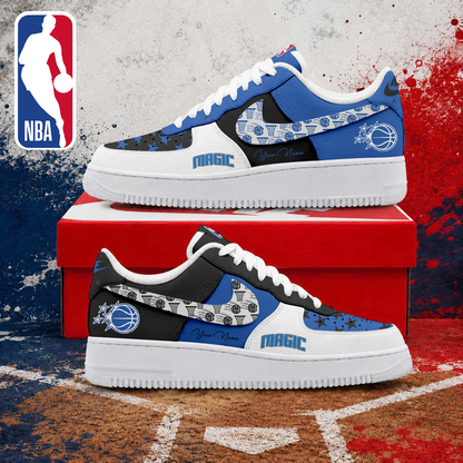 LIMITED EDITION - NEW CUSTOMIZED NBA15 OMA ORLANDO MAGIC AF1 SNEAKERS