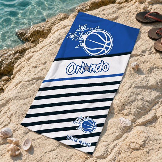 LIMITED EDITION - NEW CUSTOMIZED NBA15 OMA ORLANDO MAGIC BEACH TOWEL FOR FAN