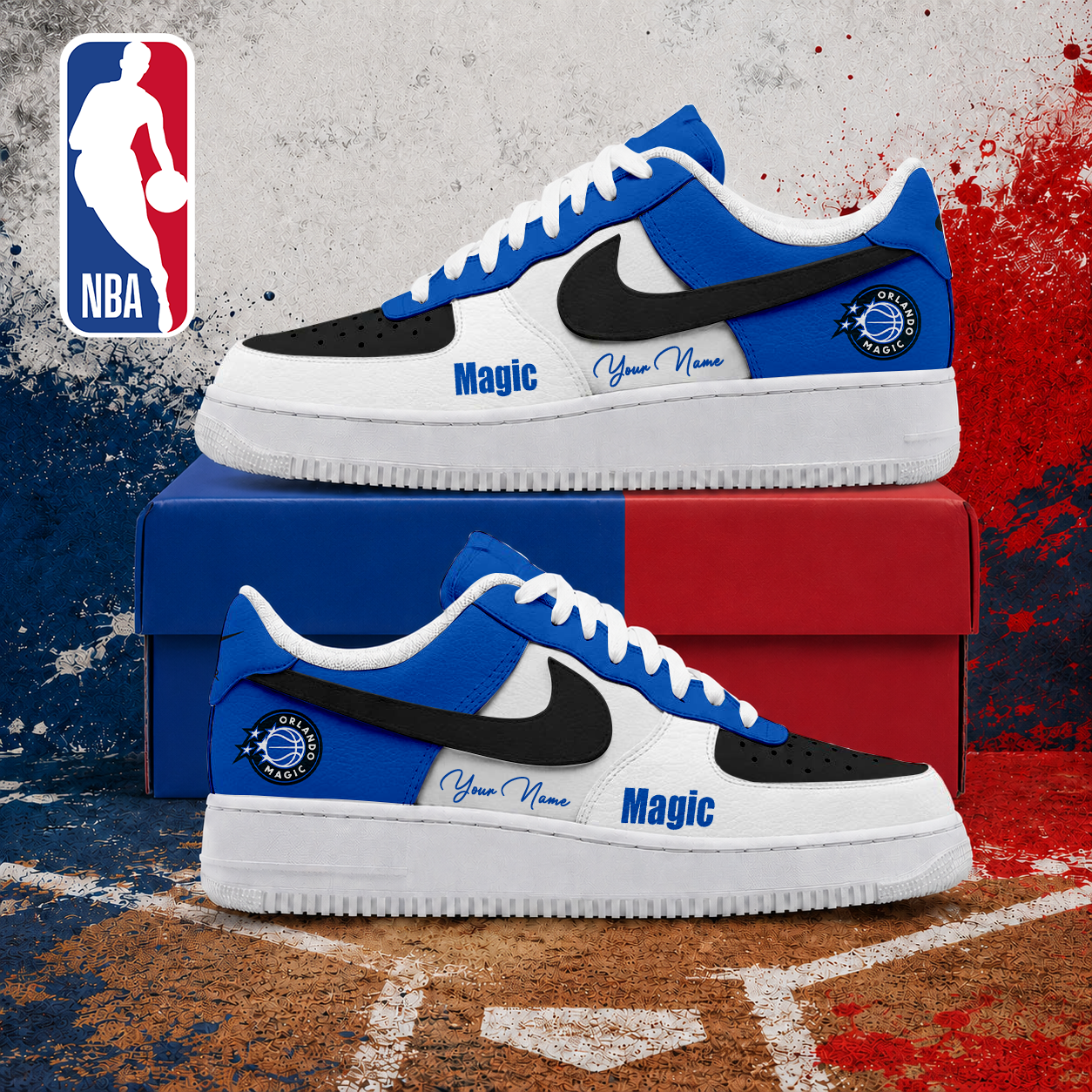 MEGA SALE - NEW CUSTOMIZED NBA15 OMA ORLANDO MAGIC AF1 SNEAKERS