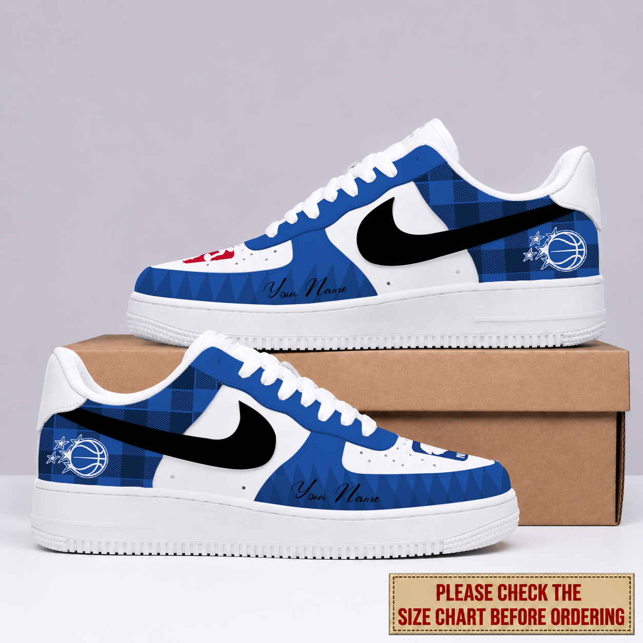 EXCLUSIVE EDITION - NEW CUSTOMIZED NBA15 OMA ORLANDO MAGIC AF1 SNEAKERS