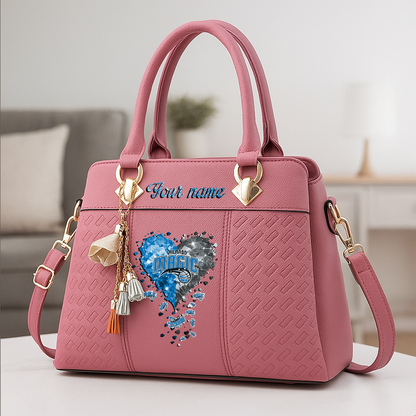 LIMITED EDITION - NEW CUSTOMIZED NBA15 OMA ORLANDO MAGIC ZIP HANDBAG MULTICOLOR