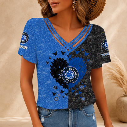 LIMITED EDITION - NEW CUSTOMIZED NBA15 OMA ORLANDO MAGIC V-NECK SHIRT
