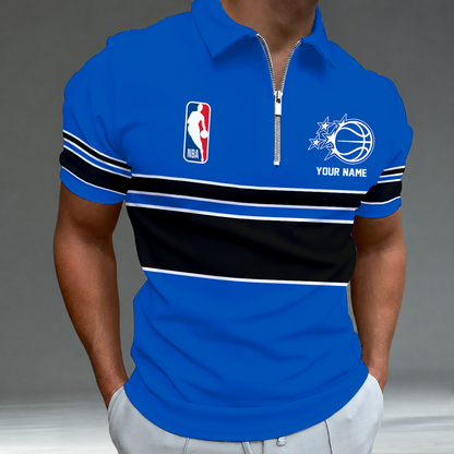 [HOT DEAL] NEW CUSTOMIZED NBA15 OMA ORLANDO MAGIC ZIP POLO SHIRT