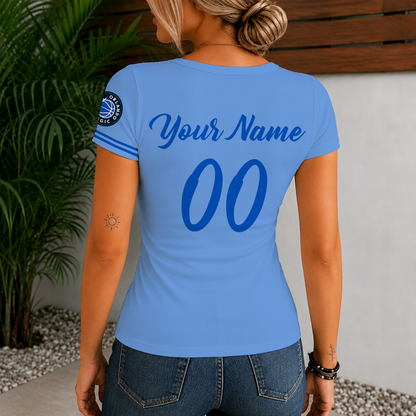 [HOT DEAL] NEW CUSTOMIZED NBA15 OMA ORLANDO MAGIC  WOMEN'S SHORT SLEEVE HENLEY T-SHIRT