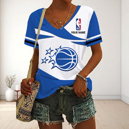 LIMITED EDITION - NEW CUSTOMIZED NBA15 OMA ORLANDO MAGIC V-NECK FEMALE SHIRT