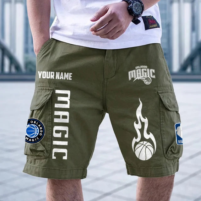 [HOT DEAL] NEW CUSTOMIZED NBA15 OMA ORLANDO MAGIC CARGO SHORTS