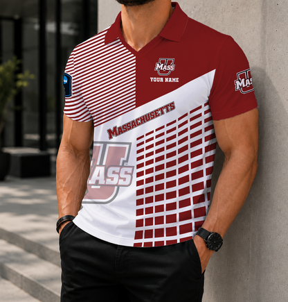 LIMITED EDITION - NEW CUSTOMIZED NCAA CFH15 UMM UMASS MINUTEWOMEN POLO SHIRT