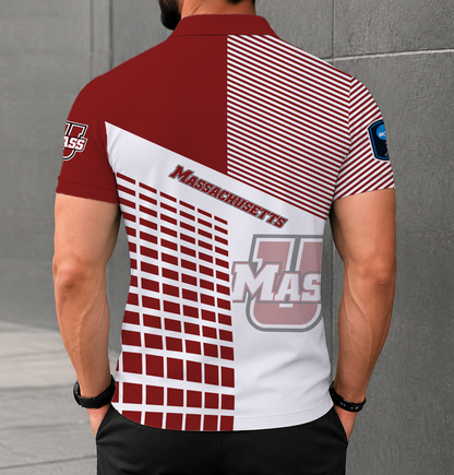 LIMITED EDITION - NEW CUSTOMIZED NCAA CFH15 UMM UMASS MINUTEWOMEN POLO SHIRT
