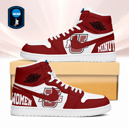 LIMITED EDITION - NEW CUSTOMIZED NCAA CFH15 UMM UMASS MINUTEWOMEN AIR JORDAN SNEAKERS