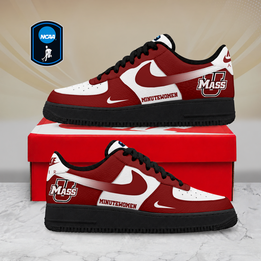 LIMITED EDITION - NEW CUSTOMIZED NCAA CFH15 UMM UMASS MINUTEWOMEN AF1 SHOES
