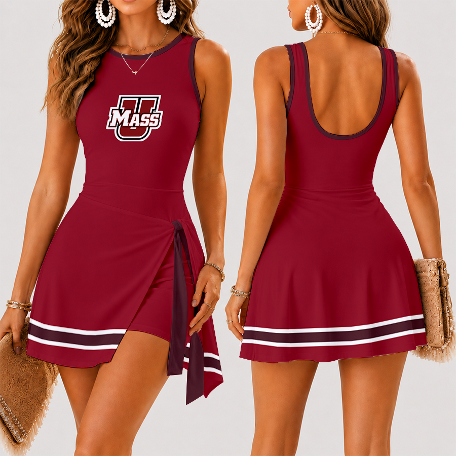 [FAN FAVORITE] NEW CUSTOMIZED NCAA CFH15 UMM UMASS MINUTEWOMEN WOMEN'S SUMMER SKORT DRESS