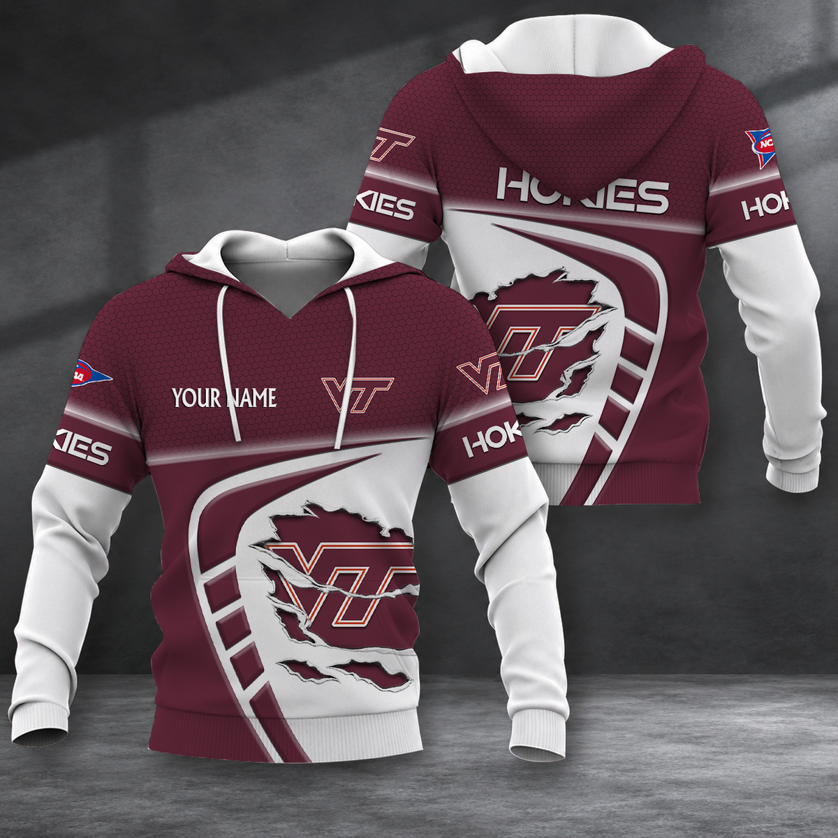ELITE EDITION - NEW CUSTOMIZED NCAA FBS15 VTH VIRGINIA TECH HOKIES HOODIE, ZIP HOODIE, T-SHIRT, POLO SHIRT, ZIP POLO SHIRT & SWEATSHIRT