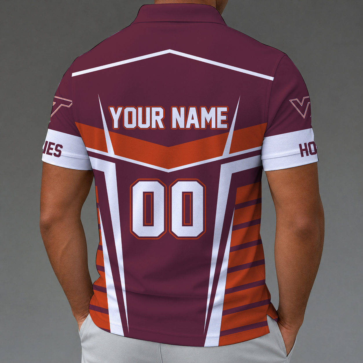 [FAN FAVORITE] NEW CUSTOMIZED NCAA FBS15 VTH VIRGINIA TECH HOKIES POLO SHIRT