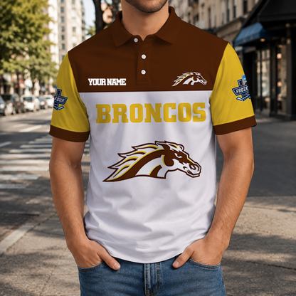 EXCLUSIVE EDITION - NEW CUSTOMIZED NCAA MFF15 WMB WESTERN MICHIGAN BRONCOS POLO SHIRT, ZIP POLO SHIRT & T-SHIRTS