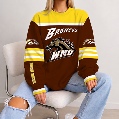 [FAN FAVORITE] NEW CUSTOMIZED NCAA MFF15 WMB WESTERN MICHIGAN BRONCOS UNISEX SWEATSHIRT