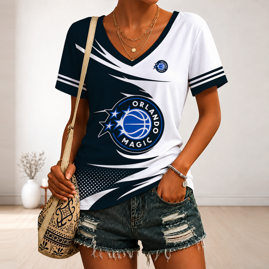 LIMITED EDITION - NEW CUSTOMIZED NBA15 OMA ORLANDO MAGIC V-NECK FEMALE SHIRT