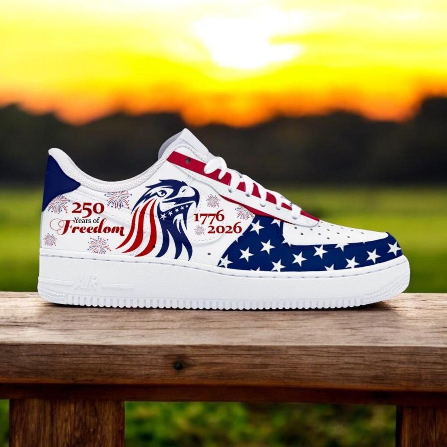 [HOT DEAL] NEW CUSTOMIZED PATRIOTIC AMERICAN FLAG AIR FORCE 1 SHOES