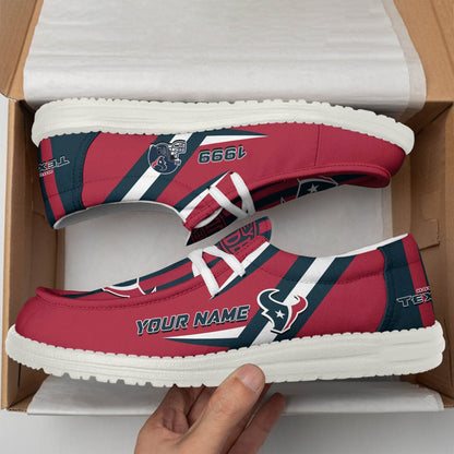 [SPECIAL OFFER] NEW CUSTOMIZED NFL15 HTT HOUSTON TEXANS LOAFER SHOES