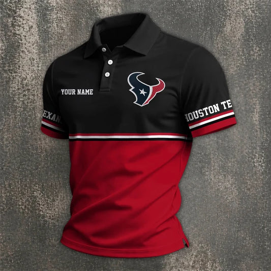 [SPECIAL OFFER] NEW CUSTOMIZED NFL15 HTT HOUSTON TEXANS POLO SHIRT