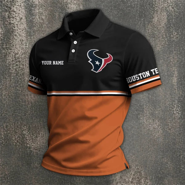 [SPECIAL OFFER] NEW CUSTOMIZED NFL15 HTT HOUSTON TEXANS POLO SHIRT