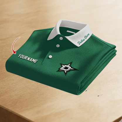 LIMITED EDITION - NEW CUSTOMIZED NHL15 DLS DALLAS STARS POLO SHIRT