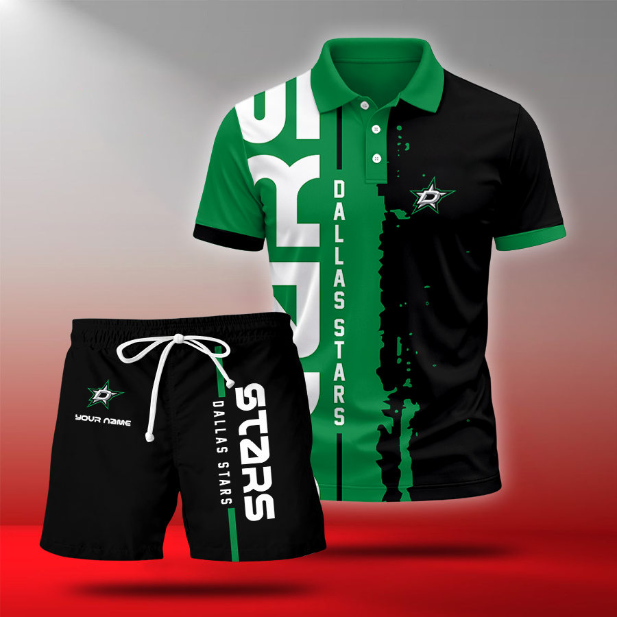 LIMITED EDITION - NEW CUSTOMIZED NHL15 DLS DALLAS STARS POLO & SHORT PANTS SET