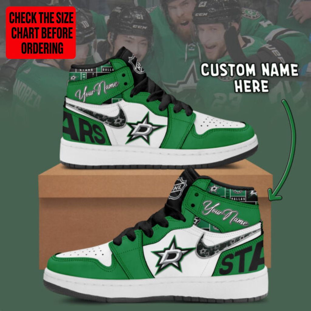 LIMITED EDITION - NEW CUSTOMIZED NHL15 DLS DALLAS STARS AIR JORDAN SNEAKERS