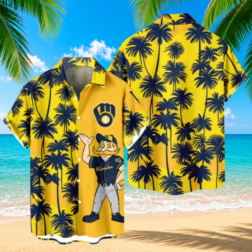 LIMITED EDITION - NEW CUSTOMIZED MLB15 MBS MILWAUKEE BREWERS UNISEX HAWAIIAN SHIRT