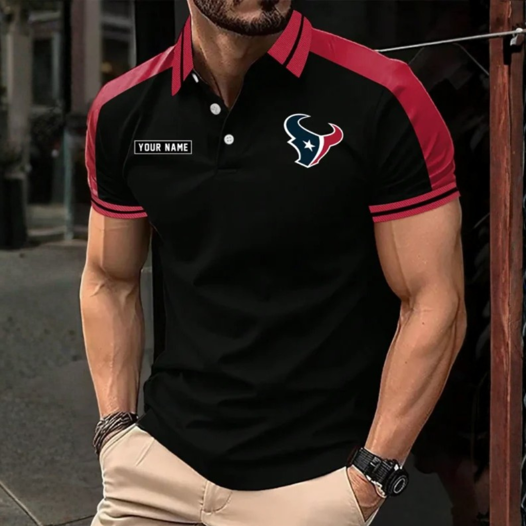 [SPECIAL OFFER] NEW CUSTOMIZED NFL15 HTT HOUSTON TEXANS POLO SHIRT