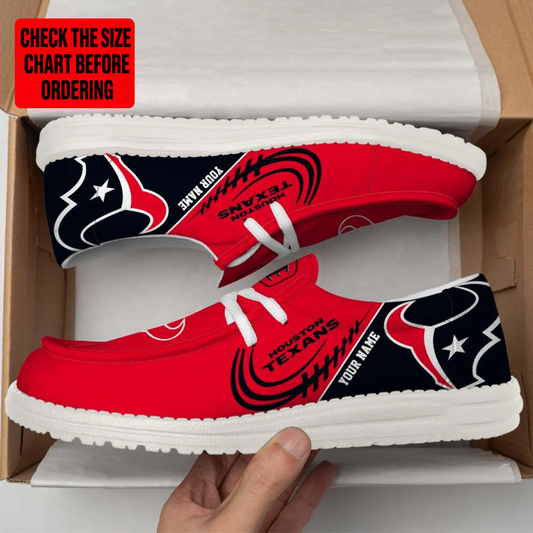 [SPECIAL OFFER] NEW CUSTOMIZED NFL15 HTT HOUSTON TEXANS LOAFER SHOES