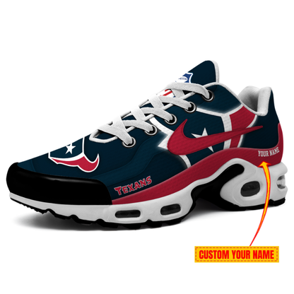 LIMITED EDITION - NEW CUSTOMIZED NFL15 HTT HOUSTON TEXANS AIR MAX PLUS SNEAKERS