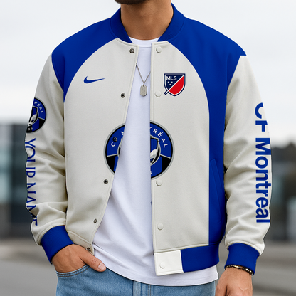 LIMITED EDITION - NEW CUSTOMIZED MLS15 CFM MONTRÉAL SATIN VARSITY & BASEBALL JACKET