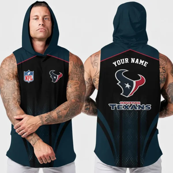 [SPECIAL OFFER] NEW CUSTOMIZED NFL15 HTT HOUSTON TEXANS HOODED TANK TOP