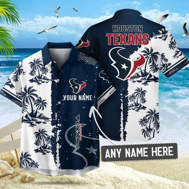 LIMITED EDITION - NEW CUSTOMIZED NFL15 HTT HOUSTON TEXANS UNISEX HAWAIIAN SHIRT & SHORTS SET