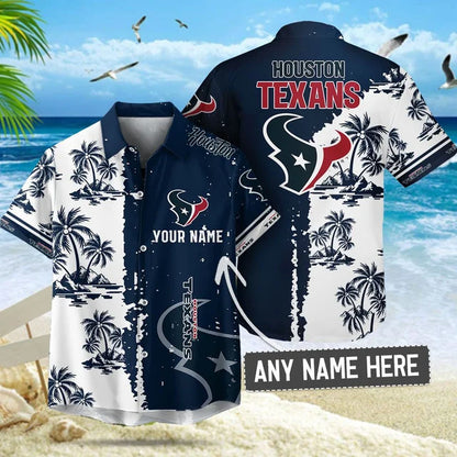 LIMITED EDITION - NEW CUSTOMIZED NFL15 HTT HOUSTON TEXANS UNISEX HAWAIIAN SHIRT & SHORTS SET