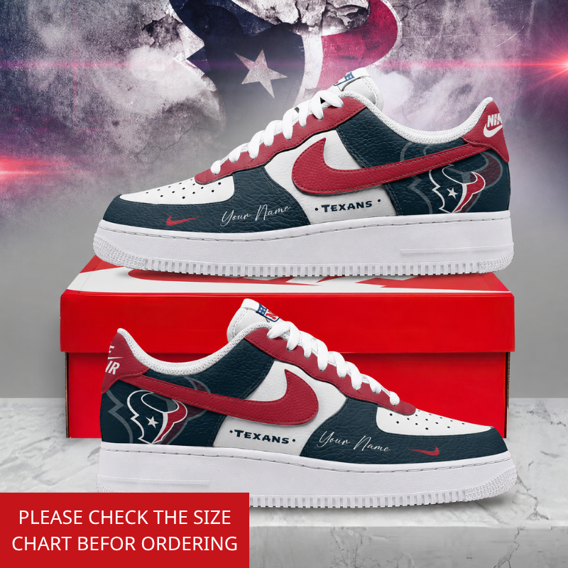 LIMITED EDITION - NEW CUSTOMIZED NFL15 HTT HOUSTON TEXANS AF1 SHOES